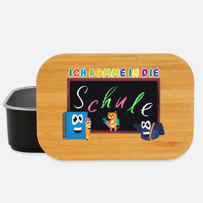 Ich komme in die Schule | Einschulung Schulanfang - Lunch Box - Schwarz