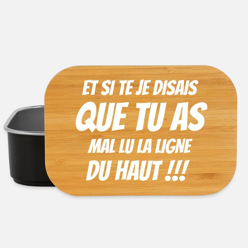 phrase drôle, humour, orthographe - Boîte à goûter - noir