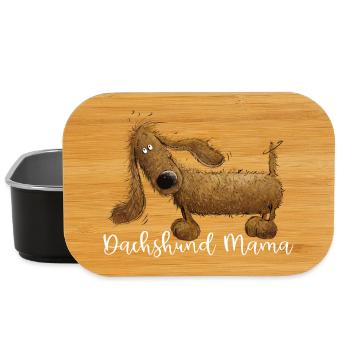 Dachshund Mama For Dachshund Mistress - Lunch Box - black - Front