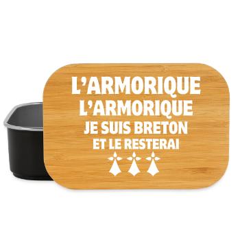 Bretagne, Breton, Armorique - Boîte à goûter - noir - Devant