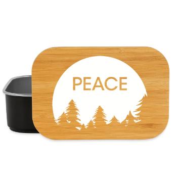 Tree Peace Symbol Forest Trees Peace Peace icon - Lunch Box - black - Front