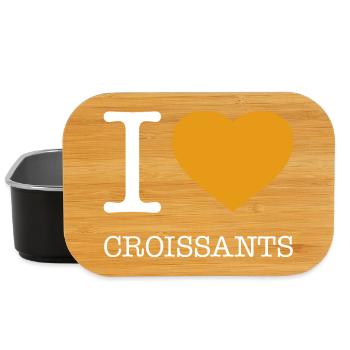 I LOVE CROISSANTS - Lunch Box - Schwarz - Vorne
