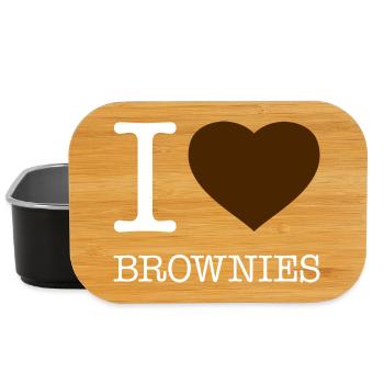 I LOVE BROWNIES - Lunch Box - Schwarz - Vorne