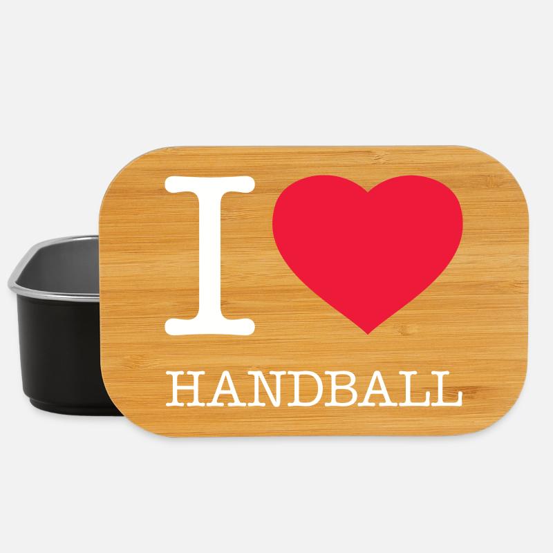 I LOVE HANDBALL - Lunch Box - Schwarz