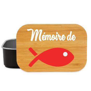 POISSON. MEMOIRE. HUMOUR. SARDINE. POISSON D'AVRIL - Boîte à goûter - noir - Devant
