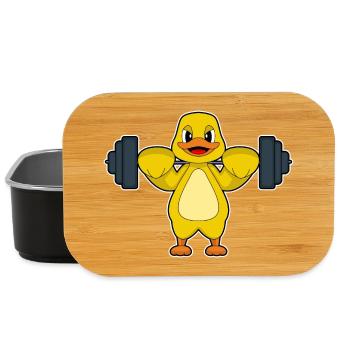 Culturiste Canard Bodybuilder Barbell Bodybuilding - Boîte à goûter - noir - Devant