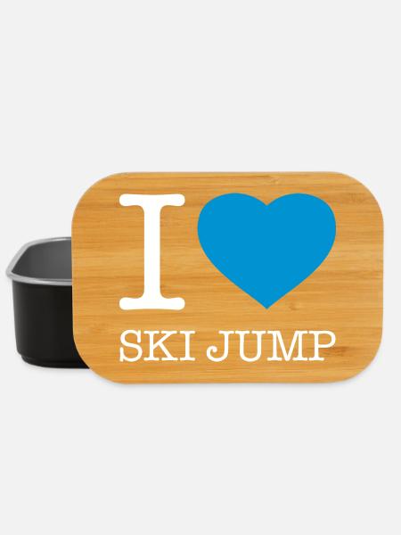 I LOVE SKI JUMP Skispringen - Lunch Box - Schwarz