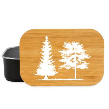 Tree, Spruce, Forest, Camping, Nature, Mixed Forest, Pine - Lunch Box - black - Front