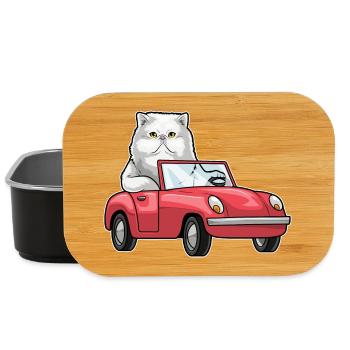 Voiture chat persan - Boîte à goûter - noir - Devant