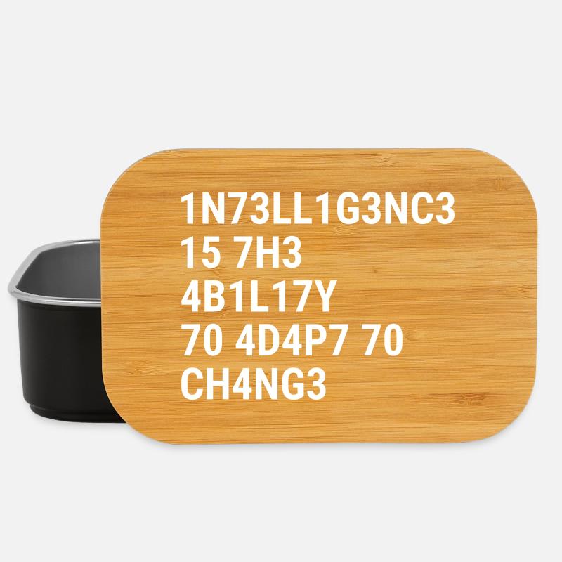 Intelligence is the ability to adapt to change Whi - Lunch Box - black
