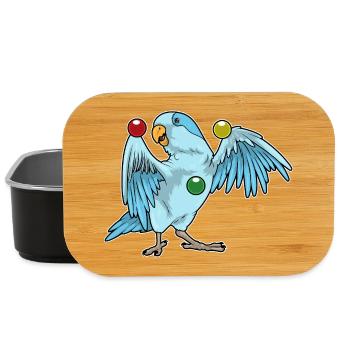 Parrot juggler juggling - Lunch Box - black - Front