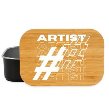 Artiste Hashtag Typographie - Boîte à goûter - noir - Devant