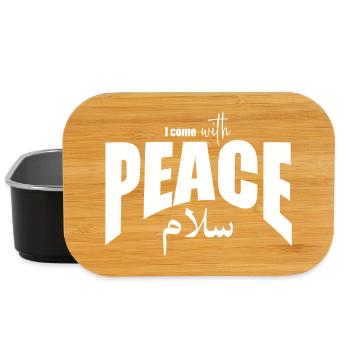 I come with Peace Typography Design - Lunch Box - black - Front