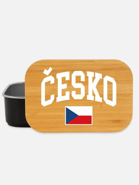 Czech Republic Flag - Lunch Box - black