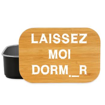 LET ME SLEEP! (sleep, night, nap) white - Lunch Box - black - Front