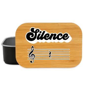 Silence Solfeggio Gift Musician Music - Lunch Box - black - Front