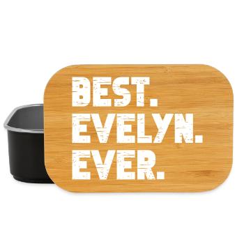 Meilleur cadeau Evelyn de tous les temps - Boîte à goûter - noir - Devant
