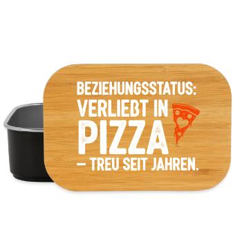 Beziehungsstatus Verliebt in Pizza - Lunch Box - Schwarz - Vorne
