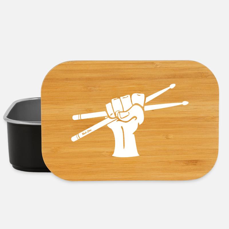 Drumsticks Motif - Lunch Box - black