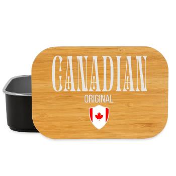 Canadien d’origine, j’adore le Canada - Boîte à goûter - noir - Devant