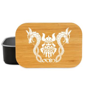 Der nordische Gott Odin und die weißen Drachen - Lunch Box - Schwarz - Vorne
