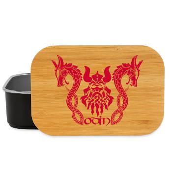 Der nordische Gott Odin und die roten Drachen - Lunch Box - Schwarz - Vorne