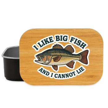Großer Fisch Spruch I Like Big Fish  - Lunch Box - Schwarz - Vorne