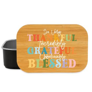 So Very Thankful Grateful Fall - Lunch Box - black - Front