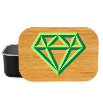 Diamant (Edelstein Brillant Symbol / Outl. Gre 2C) - Lunch Box - Schwarz - Vorne