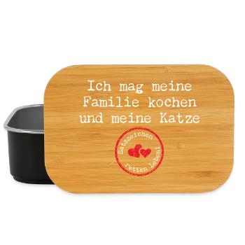 Ich mag meine Familie kochen – Satzzeichen Humor - Lunch Box - Schwarz - Vorne