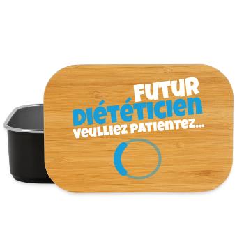 Future dietician – Please wait - Lunch Box - black - Front