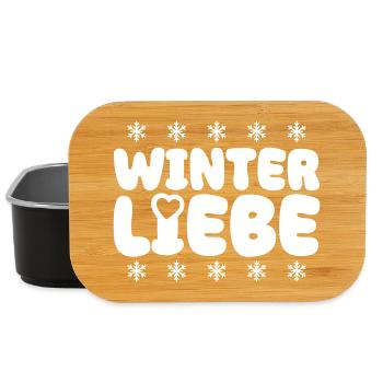 Winter Love Heart - Lunch Box - black - Front