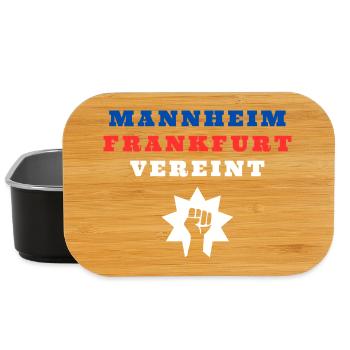 Mannheim und Frankfurt vereint - Lunch Box - Schwarz - Vorne