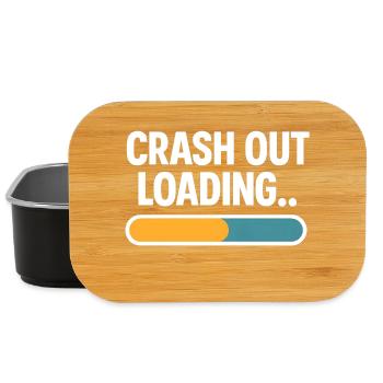 Crash Out Chargement Barre de progression Drôle de dicton - Boîte à goûter - noir - Devant