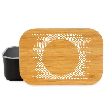 Pixel Circle Abstract Nebula - Lunch Box - black - Front