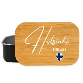 Helsinki Finland, elegant design Helsinki - Lunch Box - black - Front