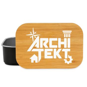 Architekt Schrift Kompass Design - Farbe variabel - Lunch Box - Schwarz - Vorne