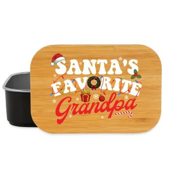 Weihnachtsmanns Lieblingsopa Lustiges Weihnachtsgeschenk Papa - Lunch Box - Schwarz - Vorne