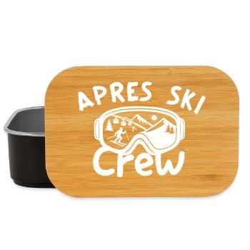 Après Ski Crew – Winter Sports Skiing Saying - Lunch Box - black - Front