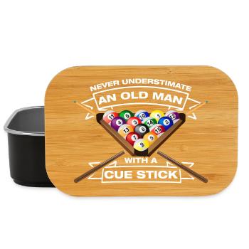 Old man lustiges Billard Billardspieler - Lunch Box - Schwarz - Vorne