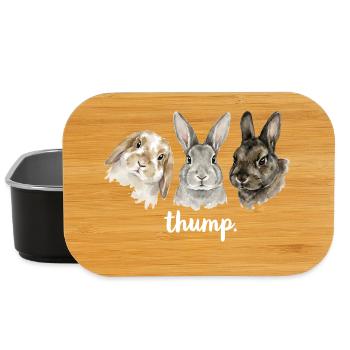 Fun rabbit knocking for rabbit lovers - Lunch Box - black - Front