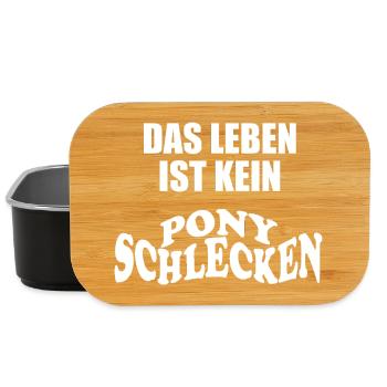 Das Leben ist kein Ponyschlecken - Lunch Box - Schwarz - Vorne
