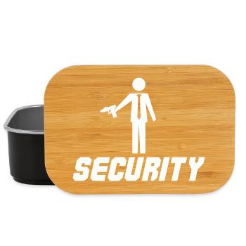 Security mit Waffe - Lunch Box - Schwarz - Vorne