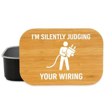 I'm Silently Judging Your Wiring - Lunch Box - black - Front