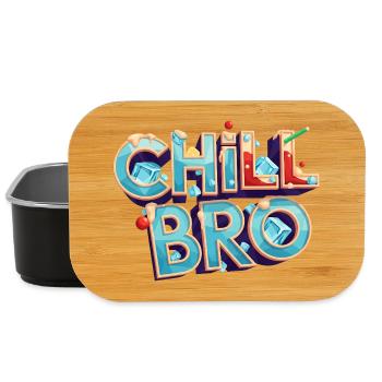 Lettrage Chill Bro Cocktail - Boîte à goûter - noir - Devant