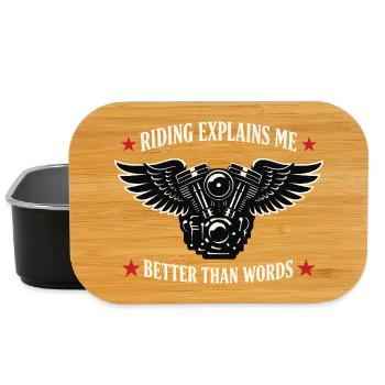 Warum Wir Motorrad Fahren, - Lunch Box - Schwarz - Vorne