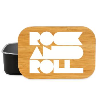 Rock and Roll : Typographie géométrique, audacieuse, cool - Boîte à goûter - noir - Devant