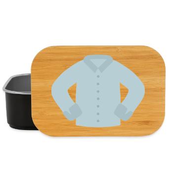 Motif chemise boutonnée azur - Boîte à goûter - noir - Devant