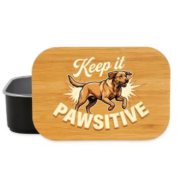 Keep it Pawsitive Foxred Labrador Retro - Lunch Box - Schwarz - Vorne