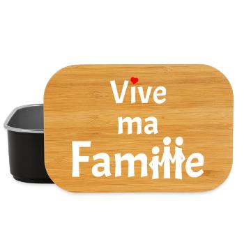VIVE MA FAMILLE ! - Boîte à goûter - noir - Devant